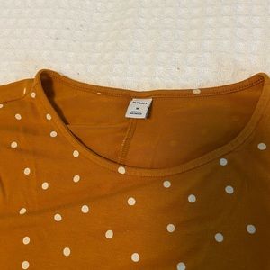 Orange with polka dot dress